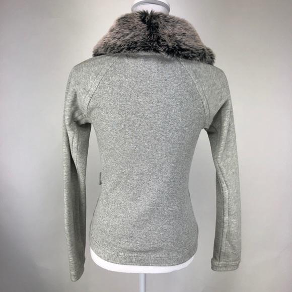 Armani Exchange Faux Fur Trimmed Belted Jacket S - Picture 3 of 10